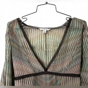 Boho CAbi Sheer V-Neck Blouse